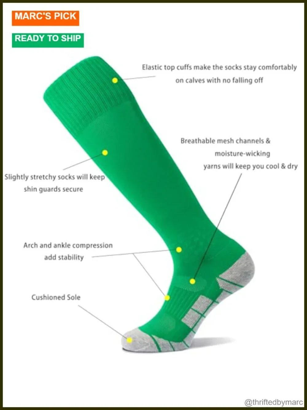 Knee High Soccer Socks for Adults and Youth Multipack